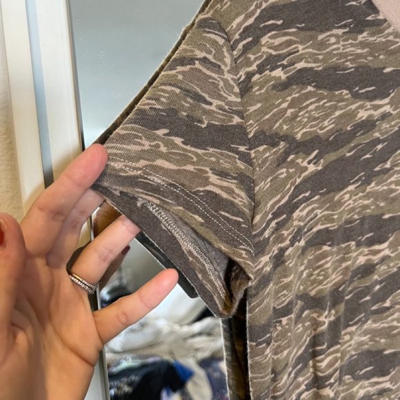 ALTERNATIVE APPAREL Cropped Boxy Tee, Camo, XS - Picture 5 of 7